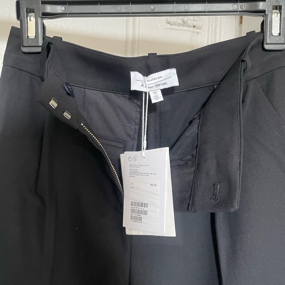 & Other Stories black cropped dress pants trousers - Picture 3 of 12
